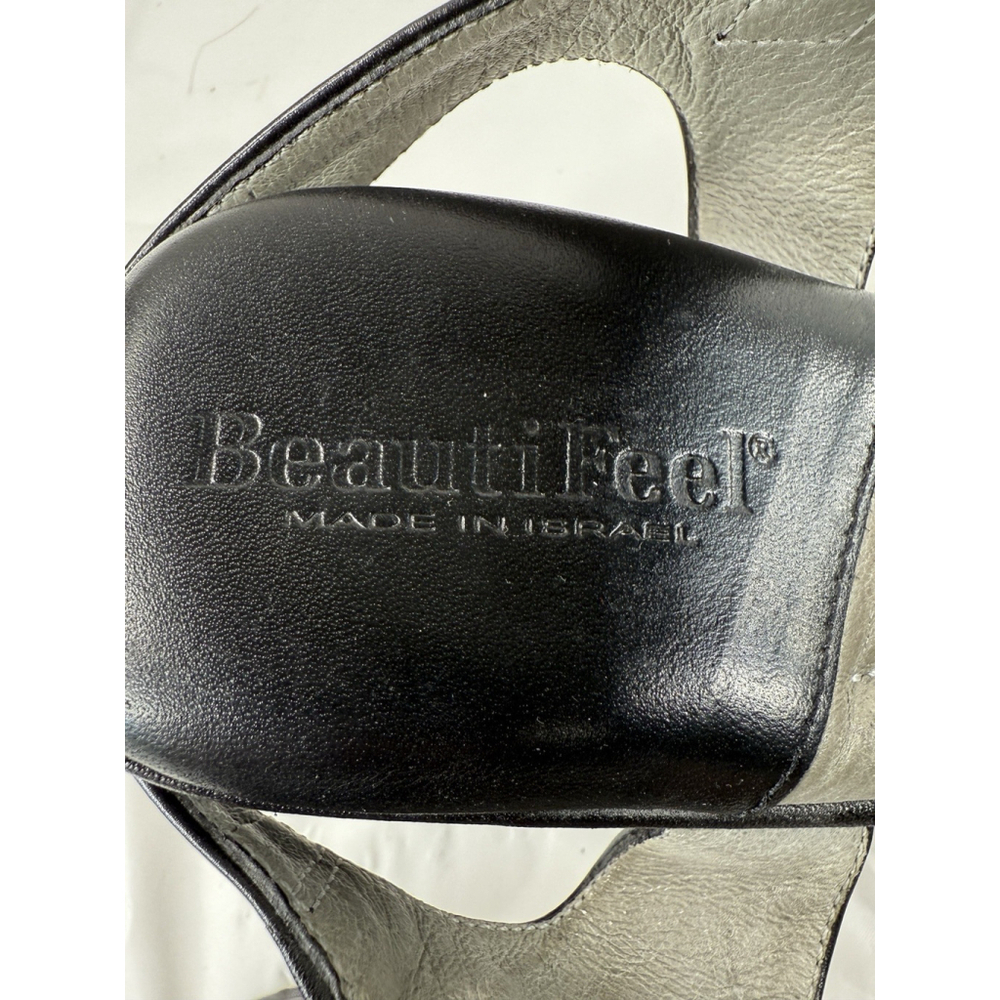 BeautiFeel Mary Jane Pump Black Leather sandal size 40 - Picture 4 of 14